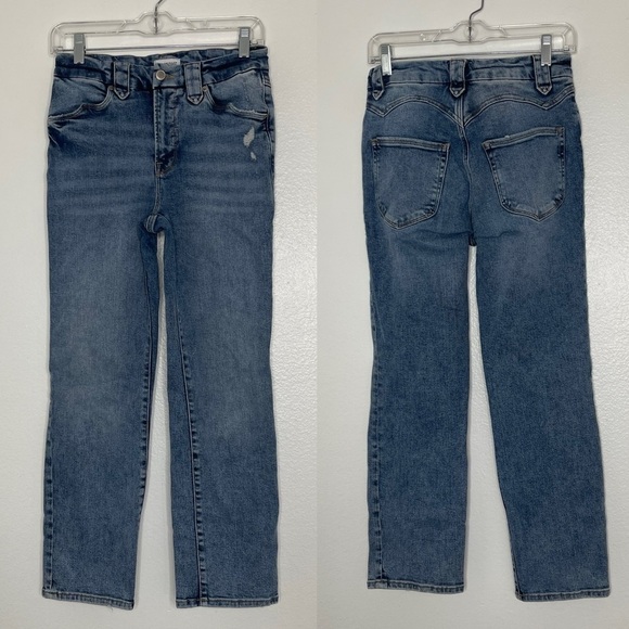 GOOD AMERICAN Good Legs Straight Stretch High Waisted Jeans Size 4 /27 - Picture 1 of 7
